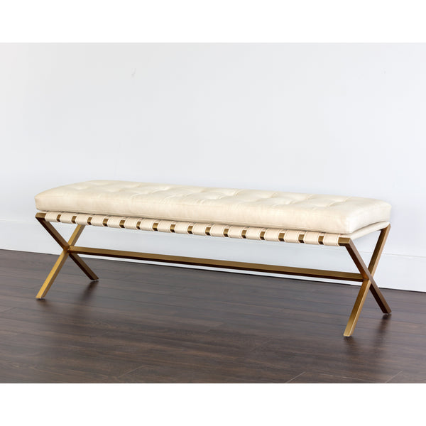 Kenji Bench Small - Gold - Bravo Cream