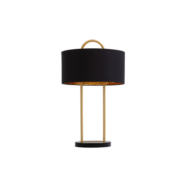 Kezna Table Lamp - Black Marble - Matte Black