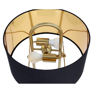 Kezna Table Lamp - Black Marble - Matte Black