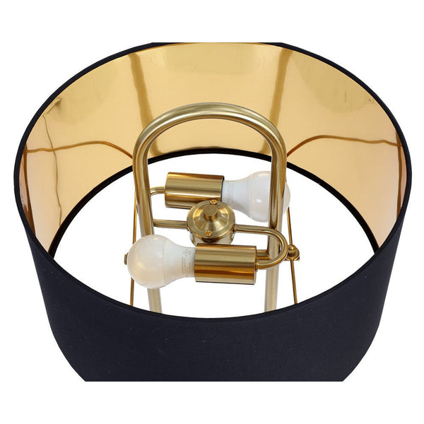 Kezna Table Lamp - Black Marble - Matte Black