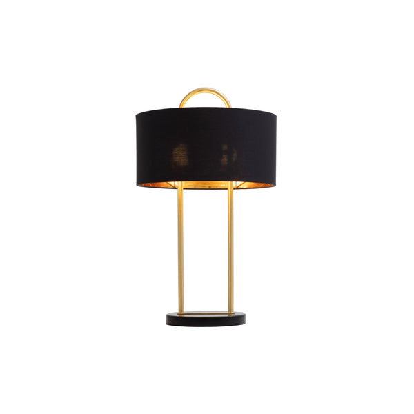 Kezna Table Lamp - Black Marble - Matte Black