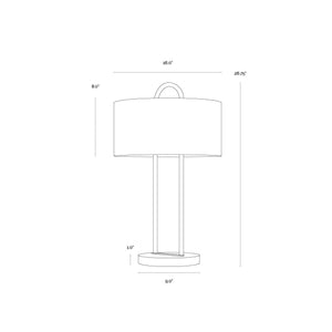 Kezna Table Lamp - White Marble - Matte White