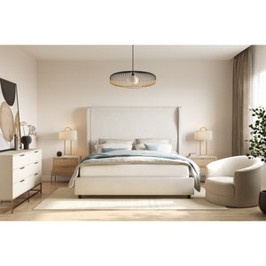 Kezna Table Lamp - White Marble - Matte White