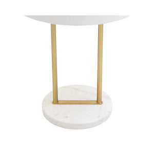Kezna Table Lamp - White Marble - Matte White