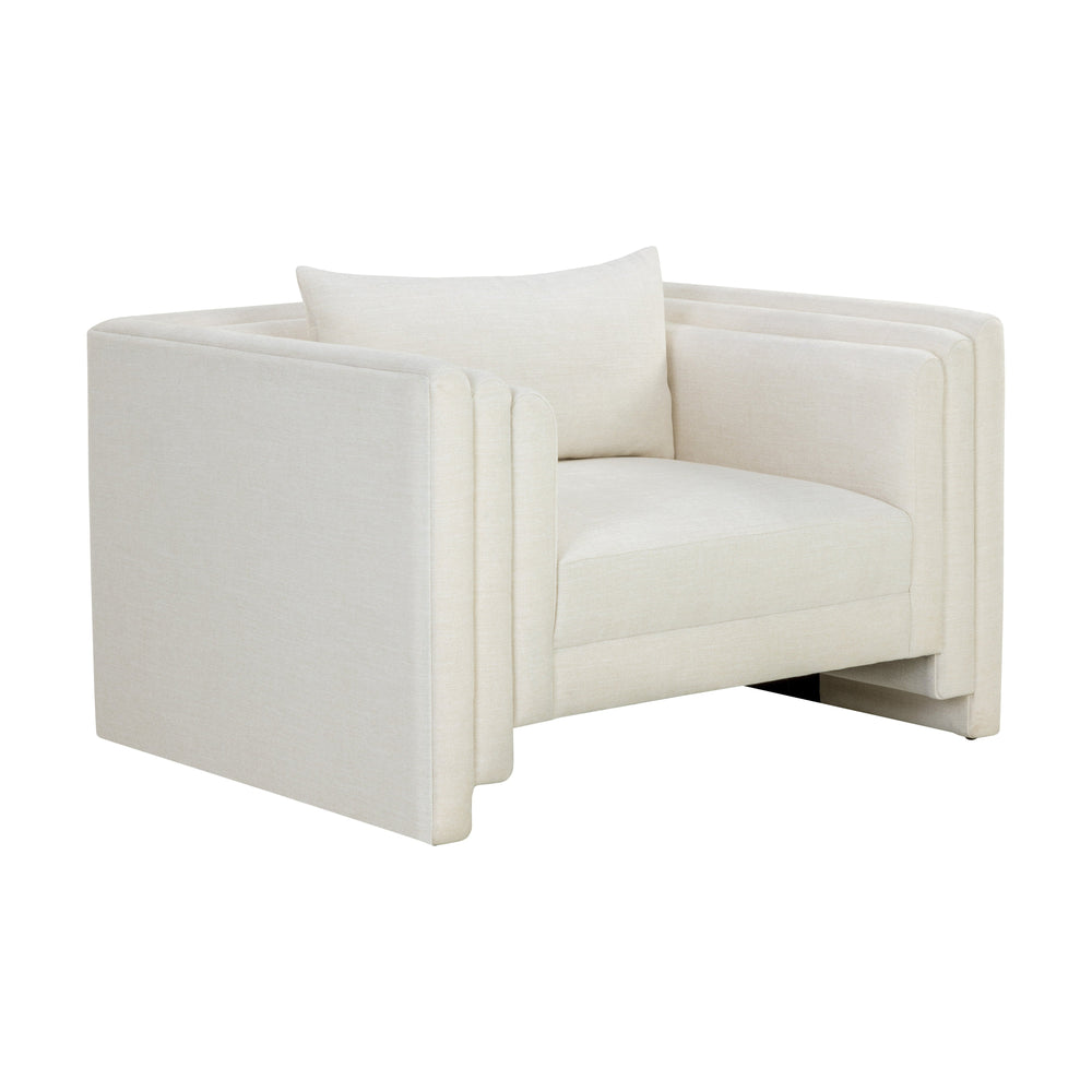 Kira Armchair - Heather Ivory Tweed