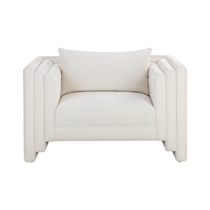 Kira Armchair - Heather Ivory Tweed