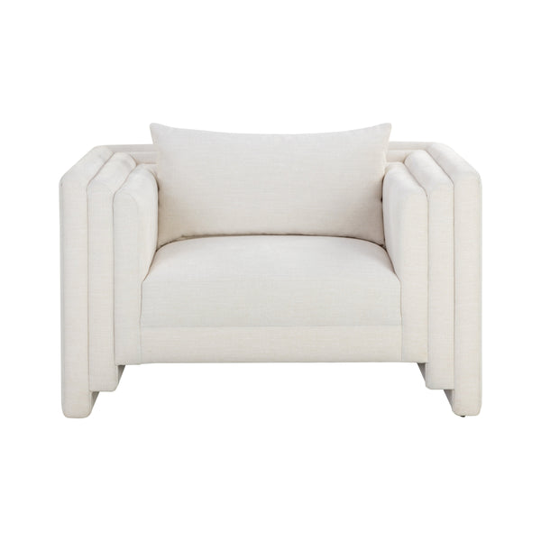 Kira Armchair - Heather Ivory Tweed