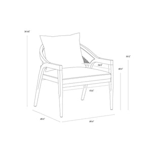 Kirsten Lounge Chair - Gold Sky