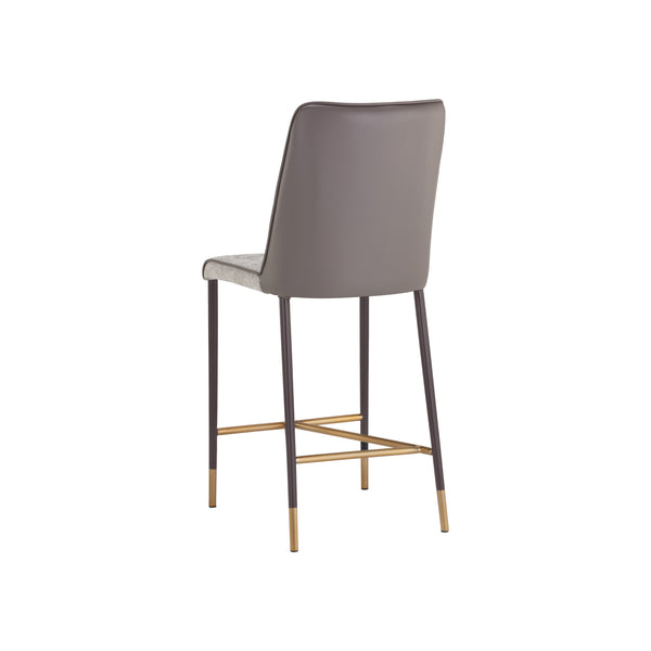 Klaus Counter Stool - Gunmetal - Flint Grey / Napa Taupe