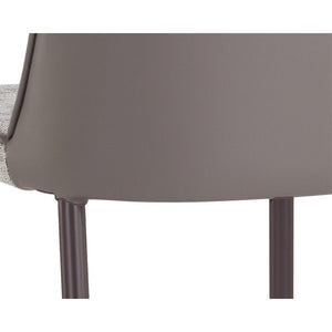Klaus Counter Stool - Gunmetal - Flint Grey / Napa Taupe