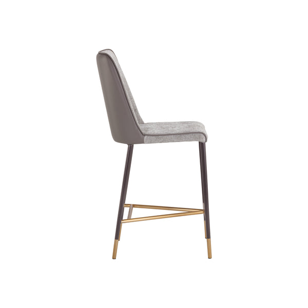 Klaus Counter Stool - Gunmetal - Flint Grey / Napa Taupe
