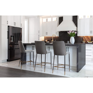 Klaus Counter Stool - Gunmetal - Flint Grey / Napa Taupe