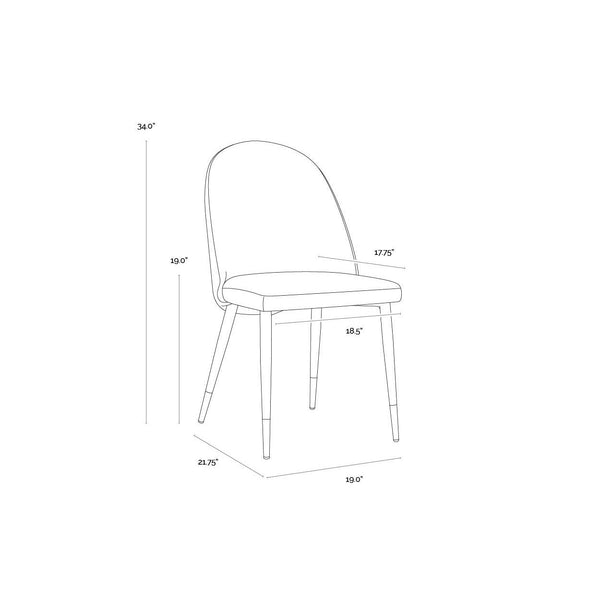 Kline Dining Chair - Dillon Stratus / Dillon Black