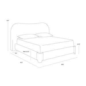Knowles Bed King - Eclipse White