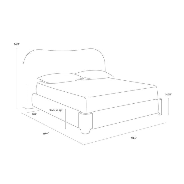 Knowles Bed King - Eclipse White