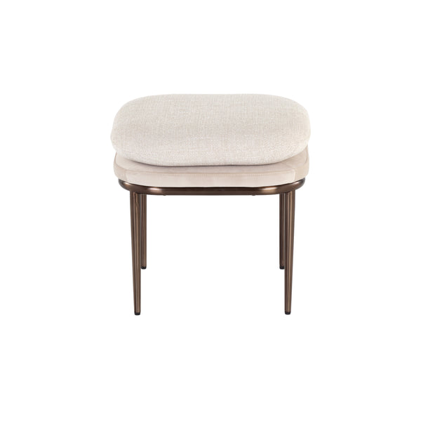 Koffi Stool - Dark Bronze - Chacha Cream / Meg Taupe