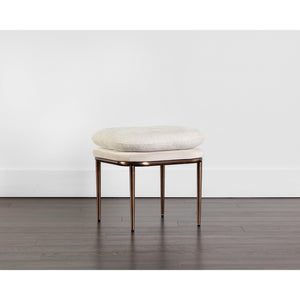 Koffi Stool - Dark Bronze - Chacha Cream / Meg Taupe