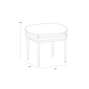 Koffi Stool - Dark Bronze - Chacha Cream / Meg Taupe