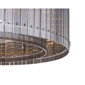 Kore Chandelier Large - Nickel - Smoke Grey