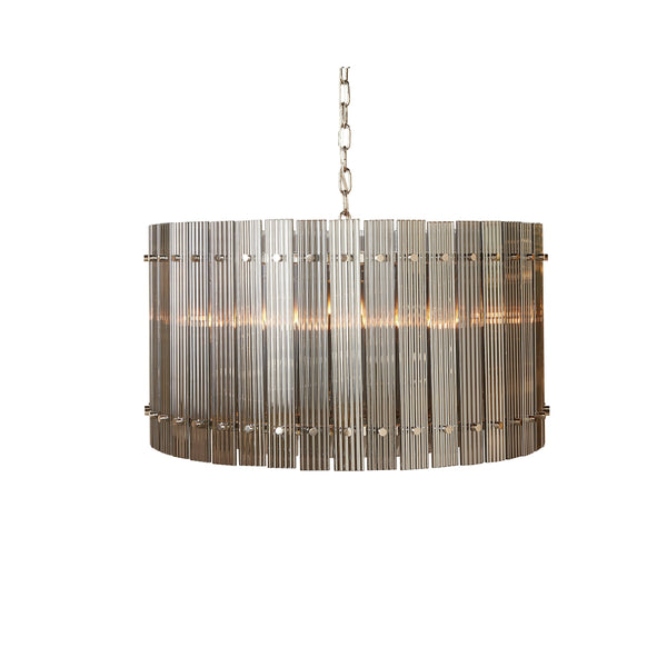 Kore Chandelier Small - Nickel - Smoke Grey