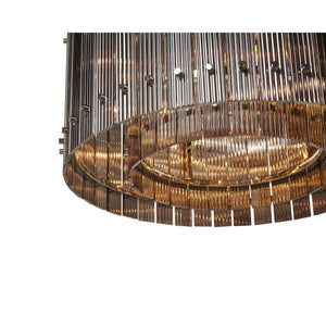 Kore Chandelier Small - Nickel - Smoke Grey