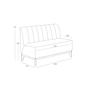 Kosovo Banquette - Natural - Copenhagen White