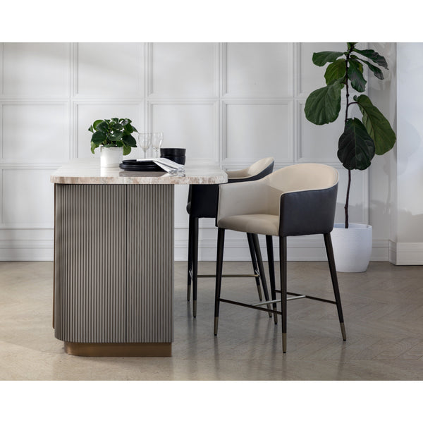 Kylin Counter Stool - Dillon Cream / Bravo Ash