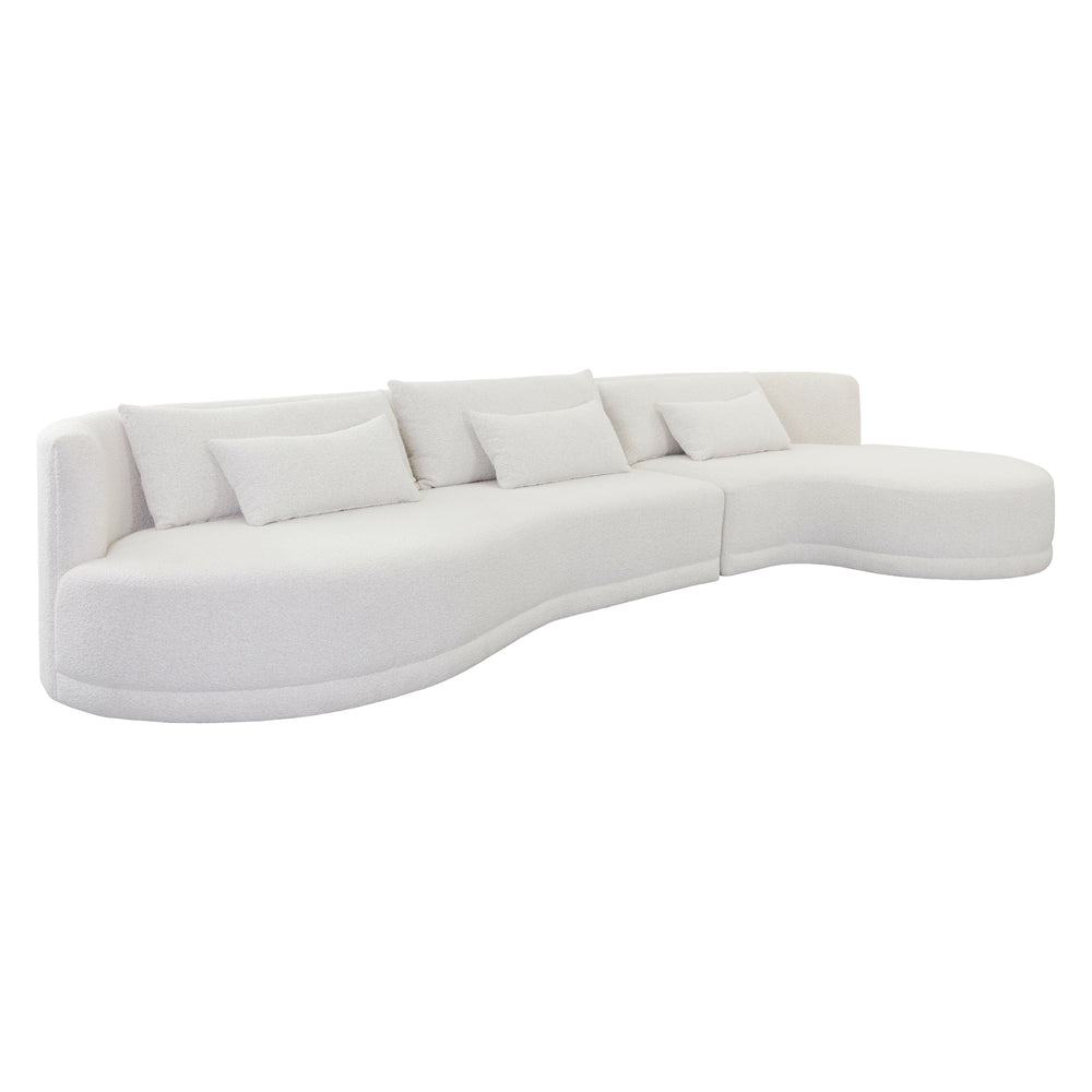 Laken Sofa Chaise Raf - Copenhagen White