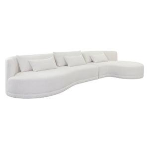 Laken Sofa Chaise Raf - Copenhagen White