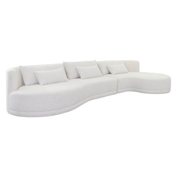 Laken Sofa Chaise Raf - Copenhagen White