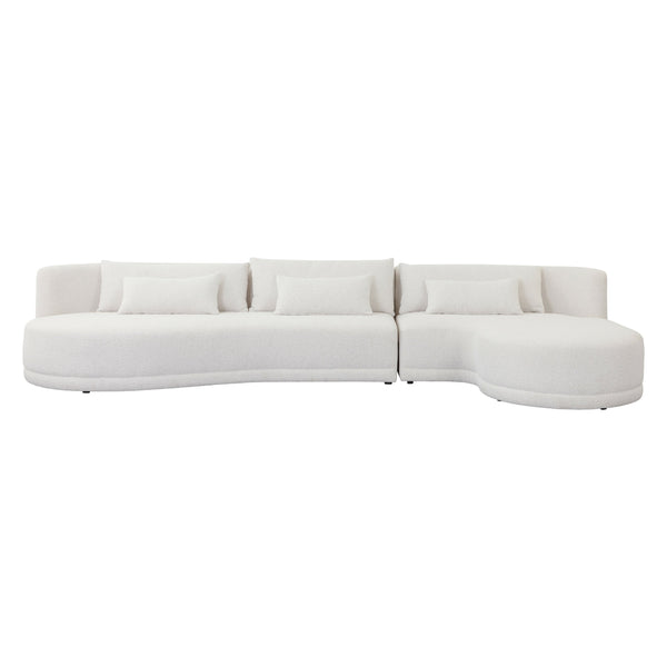 Laken Sofa Chaise Raf - Copenhagen White