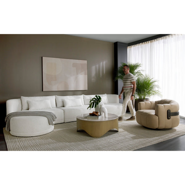 Laken Sofa Chaise Laf - Copenhagen White