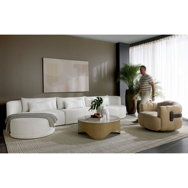 Laken Sofa Chaise Laf - Copenhagen White