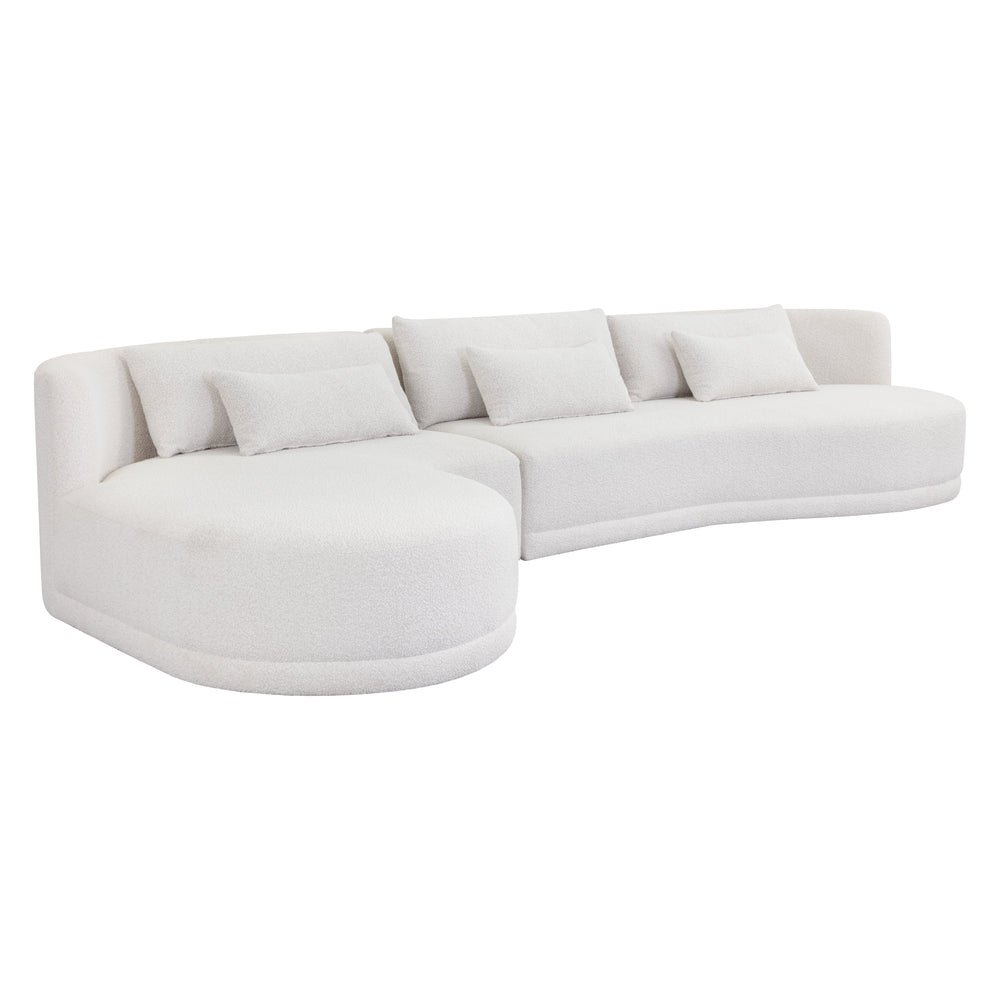 Laken Sofa Chaise Laf - Copenhagen White