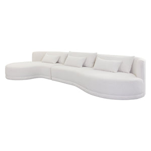 Laken Sofa Chaise Laf - Copenhagen White