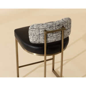 Larissa Counter Stool - Bravo Black / Halton Birch