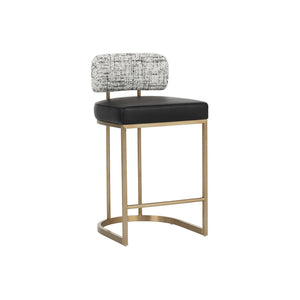 Larissa Counter Stool - Bravo Black / Halton Birch