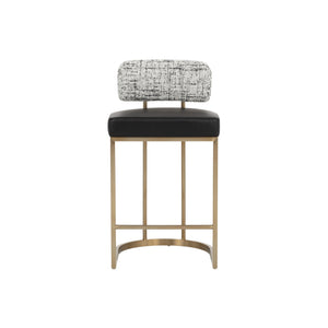 Larissa Counter Stool - Bravo Black / Halton Birch