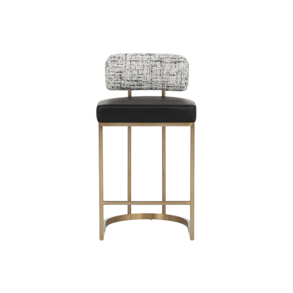 Larissa Counter Stool - Bravo Black / Halton Birch
