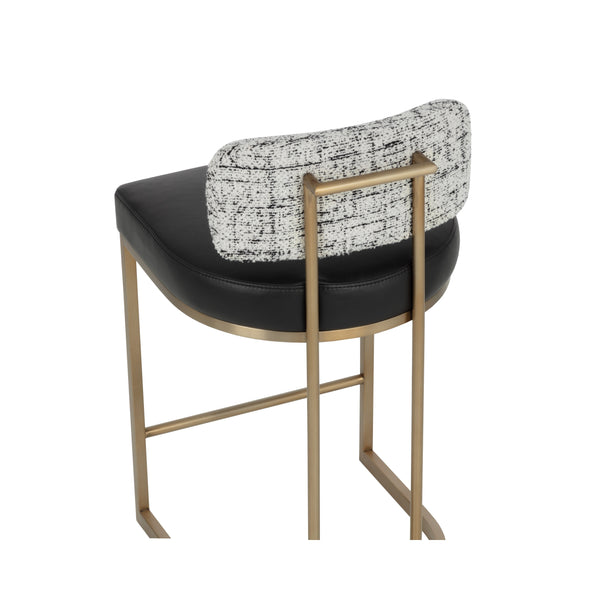 Larissa Counter Stool - Bravo Black / Halton Birch