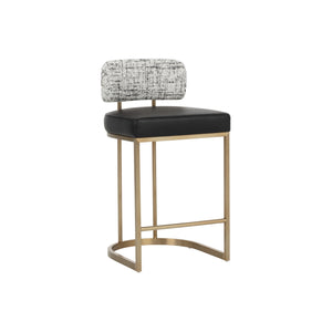 Larissa Counter Stool - Bravo Black / Halton Birch