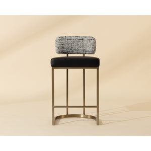 Larissa Counter Stool - Bravo Black / Halton Birch