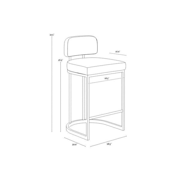 Larissa Counter Stool - Bravo Black / Halton Birch