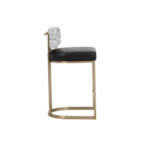 Larissa Counter Stool - Bravo Black / Halton Birch