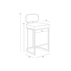 Larissa Counter Stool - Napa Cognac / Rhea Light Barley