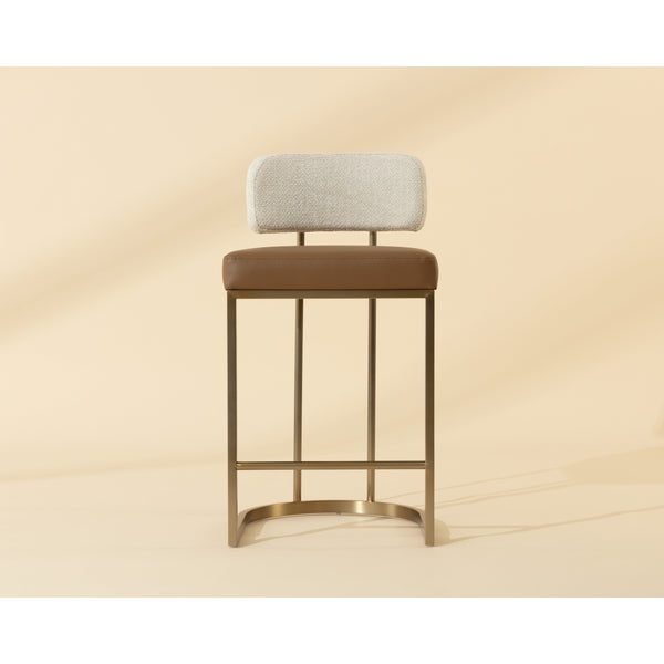 Larissa Counter Stool - Napa Cognac / Rhea Light Barley