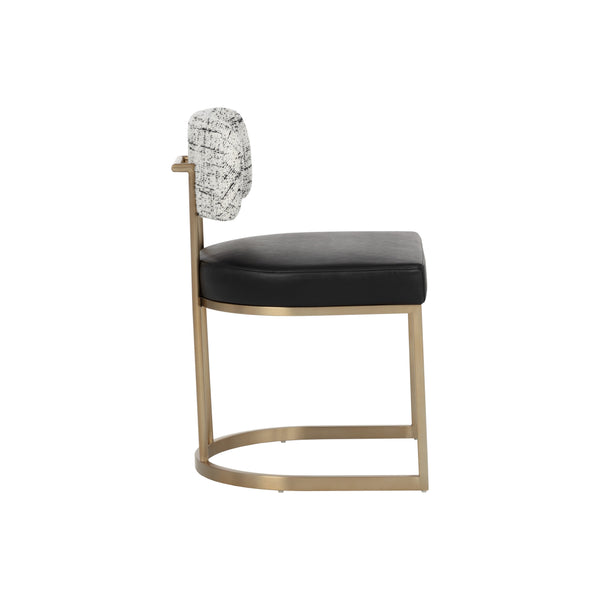Larissa Dining Chair - Bravo Black / Halton Birch