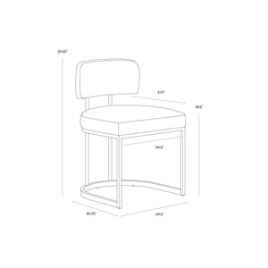 Larissa Dining Chair - Napa Cognac / Rhea Light Barley