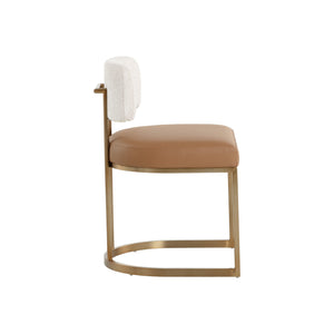 Larissa Dining Chair - Napa Cognac / Rhea Light Barley