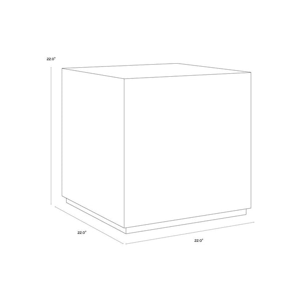 Laros End Table - Crema Breccia